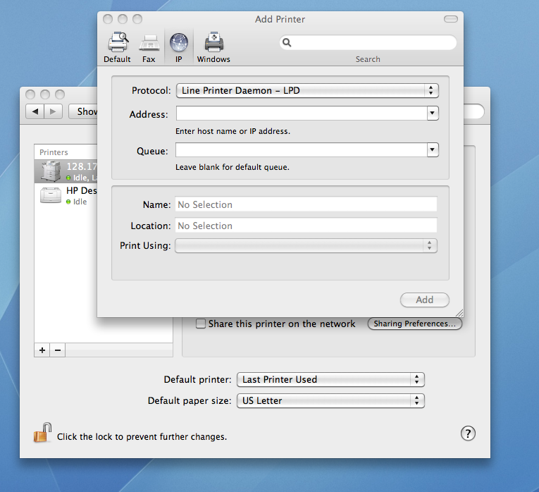 Add Printer